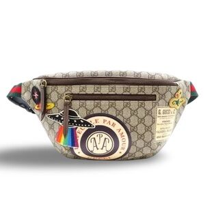 EUC Gucci Courrier Coated Canvas GG Zip XL Belt Bag